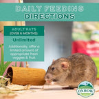 Oxbow rat diet packaging side view