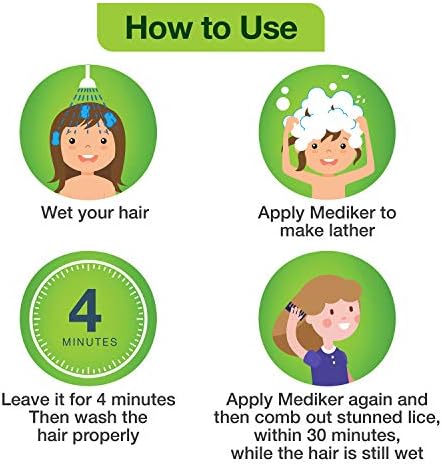Painless lice removal shampoo bottle for itchy scalp relief