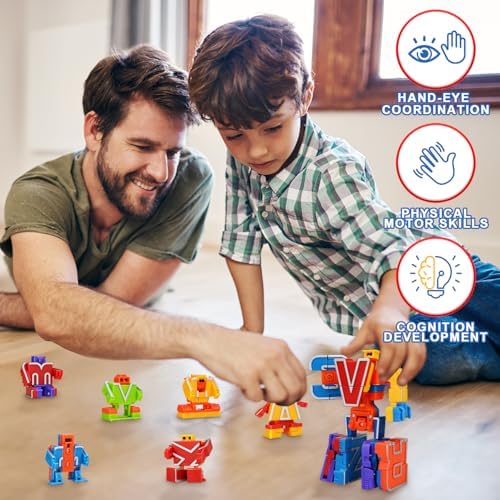 Premium ABS plastic alphabet learning toys with smooth rounded edges