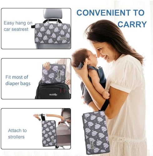 Outtip lightweight foldable changing pad with carrying handle