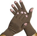 Limbkeepers Non-Compression Protective 3/4 Finger Gloves in khaki front view for skin protection.