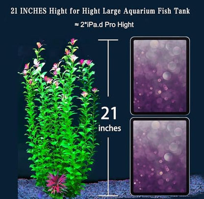 Bolyee artificial plastic aquatic plants showing the heavy weighted base.