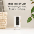 Like-New Ring Indoor Cam, Home or business security in 1080p HD video, White - Image 1