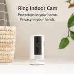 Like-New Ring Indoor Cam, Home or business security in 1080p HD video, White - Image 1