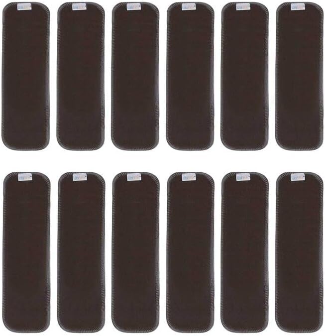 Alvababy 12-piece newborn charcoal bamboo diaper inserts set