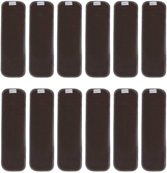 Alvababy 12-piece newborn charcoal bamboo diaper inserts set