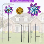 Vewogarden kinetic wind sculpture installed in a residential lawn