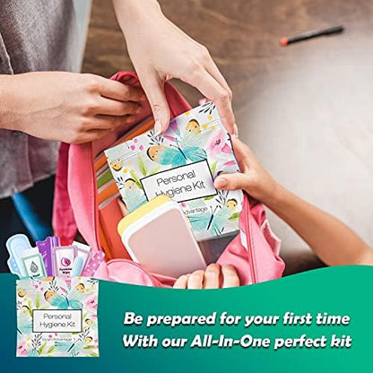 Hermetically sealed emergency period kit for gym bags and purses.