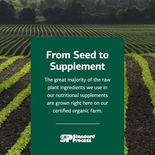 Standard Process Organically Bound Minerals organic whole food ingredients and seal certification details