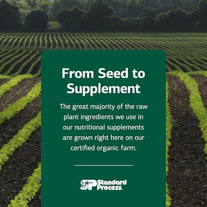 Standard Process Organically Bound Minerals organic whole food ingredients and seal certification details