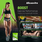 Athletic fitness lifestyle product display with Allcoovita creatine gummies