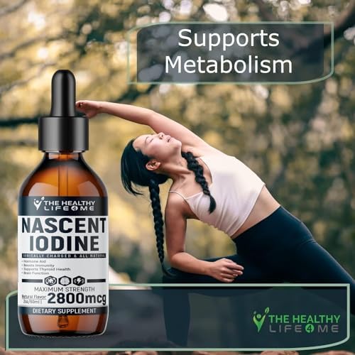 The Healthy Life 4 Me Nascent Iodine 2 fluid ounce bottle side profile