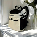 PUUROF pet carrier backpack front view in beige color showing mesh ventilation