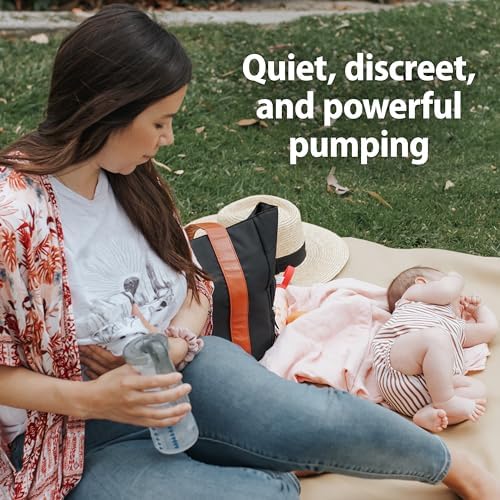 Dr. Brown's manual expression pump showing the flexible twenty-five millimeter SoftShape flange.