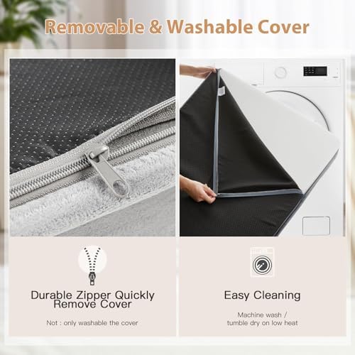 WNPETHOME Orthopedic Waterproof Extra Large Dogs Bed with Removable Washable Cover, Multi-Needle Quilting XL Crate Bed for Large Sized Dog, Light Grey - Image 5