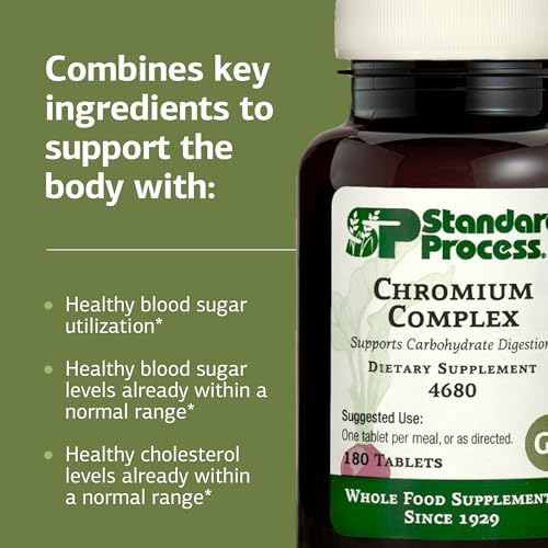 Standard Process Chromium Complex side view showing directions and product features