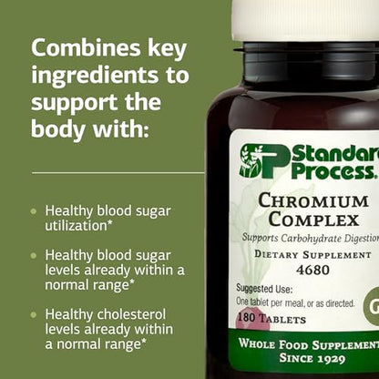 Standard Process Chromium Complex side view showing directions and product features