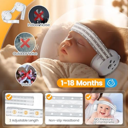 Orzbow noise cancelling headphones toddler mode adjustable frame