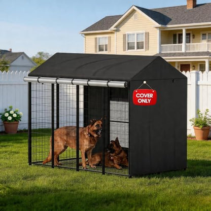 LitaiL pet crate enclosure cover with transparent window for outdoor safety