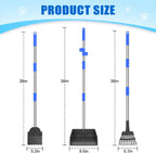 Extra large metal tray and heavy duty rake for cleaning large dog breeds yard waste.