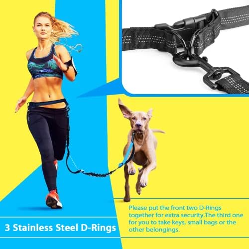 Uppetly elastic bungee pet lead demonstrating the shock absorbing expansion feature