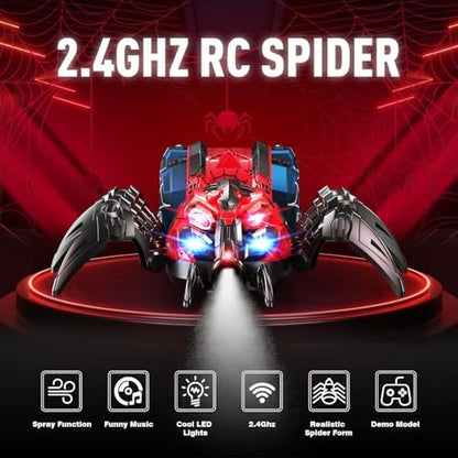 Gaietydiy RC spider with LED lights active