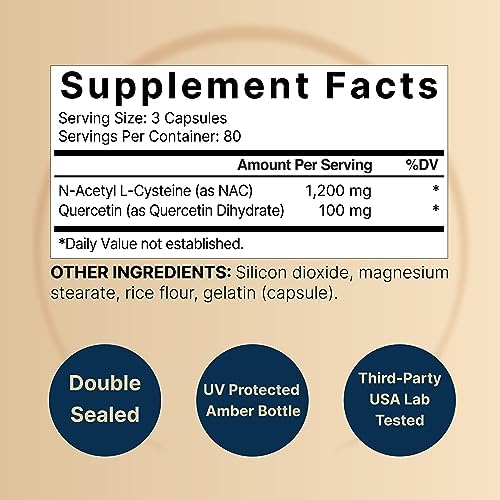 NatureBell NAC and Quercetin capsule close up