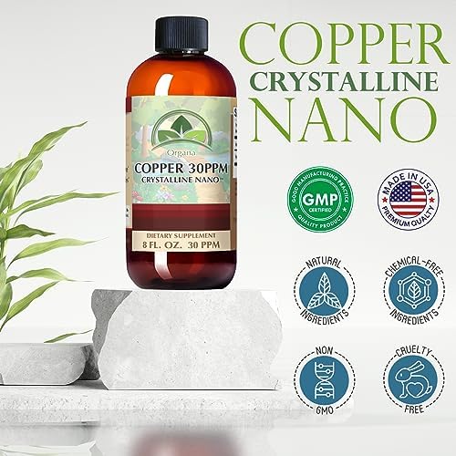 NutriNoche colloidal copper 30 PPM liquid mineral supplement nutrition facts label view