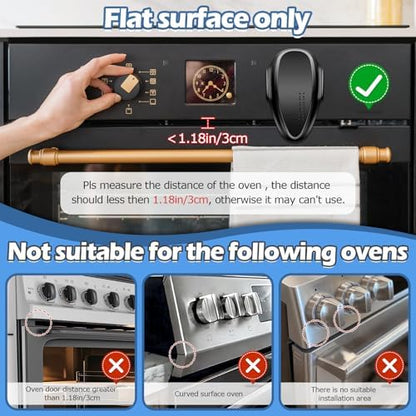 Heat resistant black oven child safety latch
