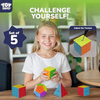 Close up view of the three by three stickerless magic cube showcasing smooth turning mechanisms.