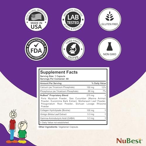 NuBest Tall height and bone growth capsules side view showing imported packaging.