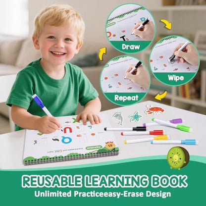 Durable travel friendly design of the VUIYA quiet book displaying diverse educational themes.