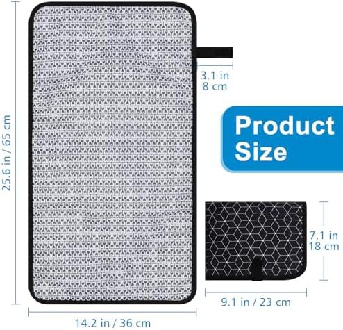 Accmor black geometric pattern portable changing mat