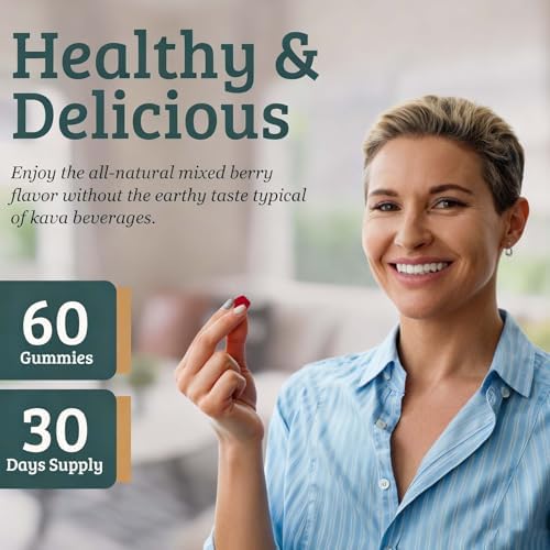 Kava root botanical extract dietary supplement for managing everyday anxiety and social ease.