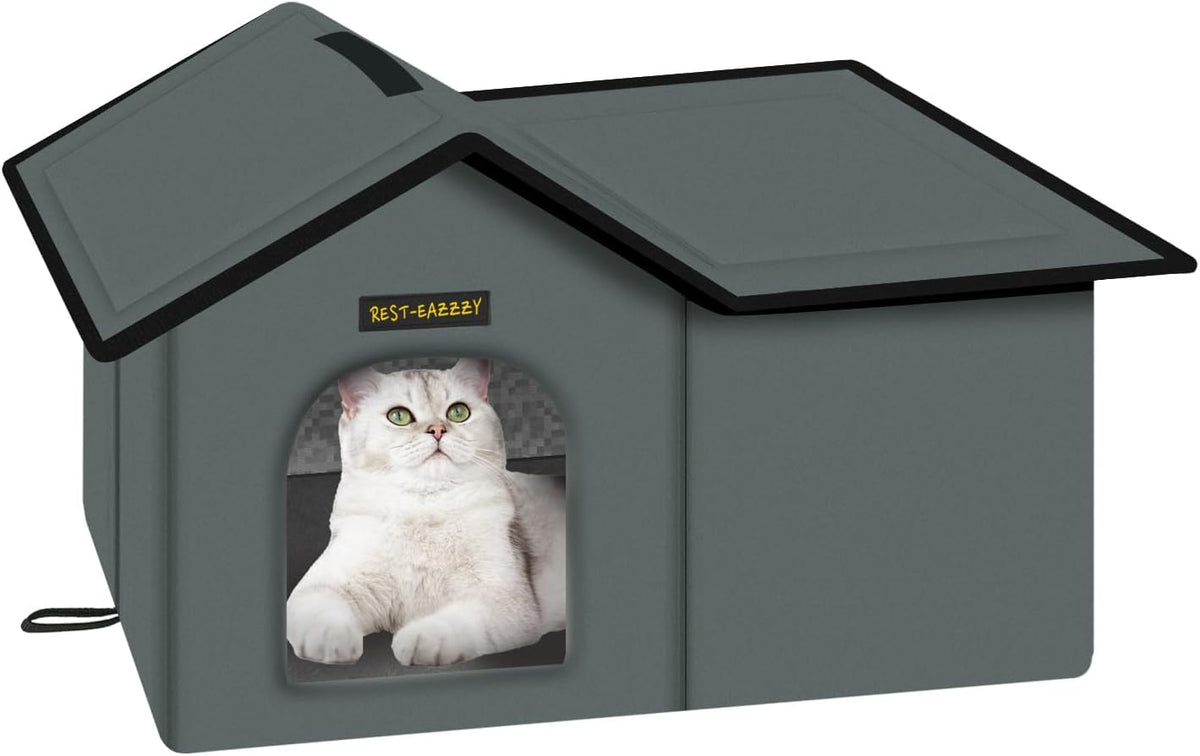 Outdoor Cat House for Feral Cats,Weatherproof & Insulated - Image 10