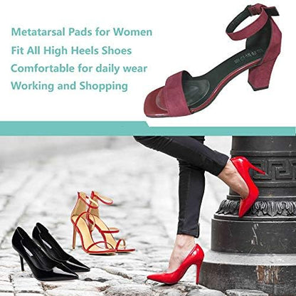Temiart 4 pair pack of metatarsal gel insoles for shoes
