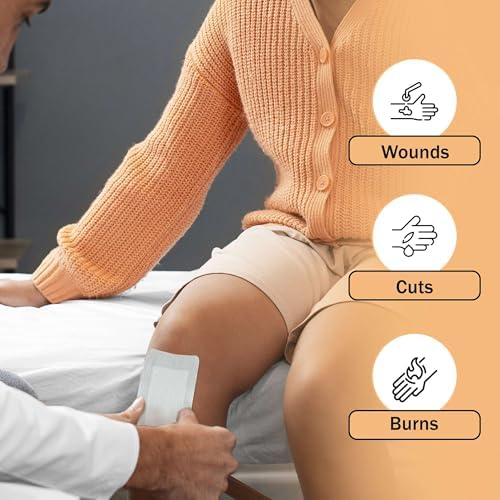 Side angle view of the thick protective box of TenderGentle medical dressings highlighting features.