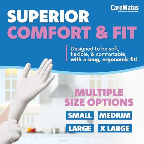 CareMates small size 4 mil thick protective gloves for home infusion