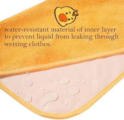 Absorbent coral fleece texture of Raxifu feeding bibs