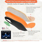 Side profile of MelSyd wool insoles showing the thickness of the thermal shearling material.