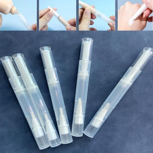 Travel friendly empty cuticle oil pens in transparent plastic