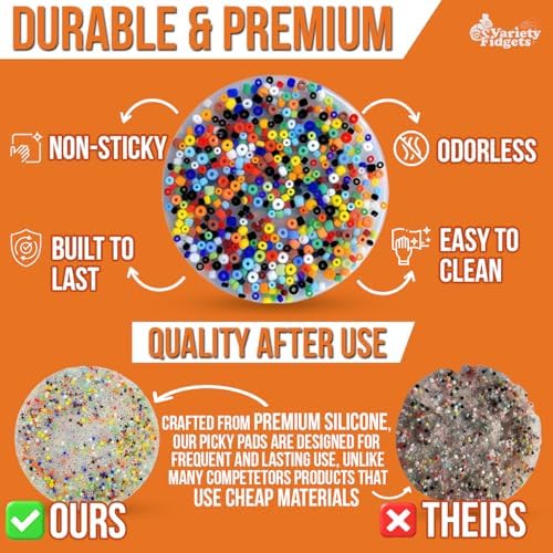 VarietyFidgets anxiety relief toy showing the flexible and durable textured surface of the premium silicone matrix.