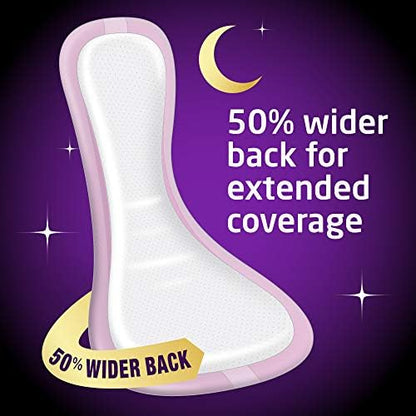 Side view of twenty four count bag of Medline bladder pads highlighting the 8.5 by 16 inches dimensions.