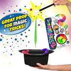 Child performing magic tricks with JA-RU fuzzy worm