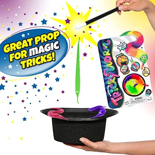 Child performing magic tricks with JA-RU fuzzy worm