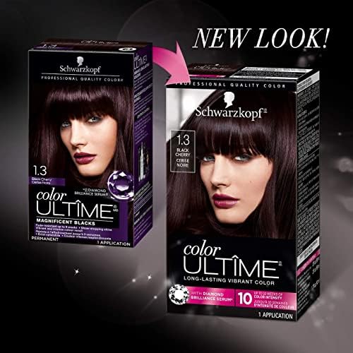 Schwarzkopf Color Ultime 1.3 hair color kit contents including developer lotion and conditioning treatment