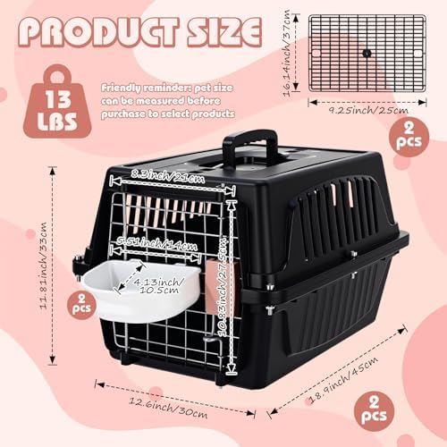 Locmeo small cat and dog travel crate side ventilation