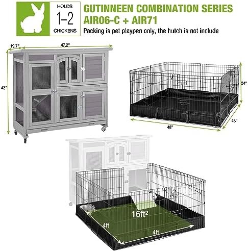 GUTINNEEN small animal pen with waterproof liner