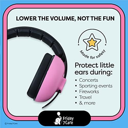 Side profile of Friday 7Care baby ear protection earmuffs