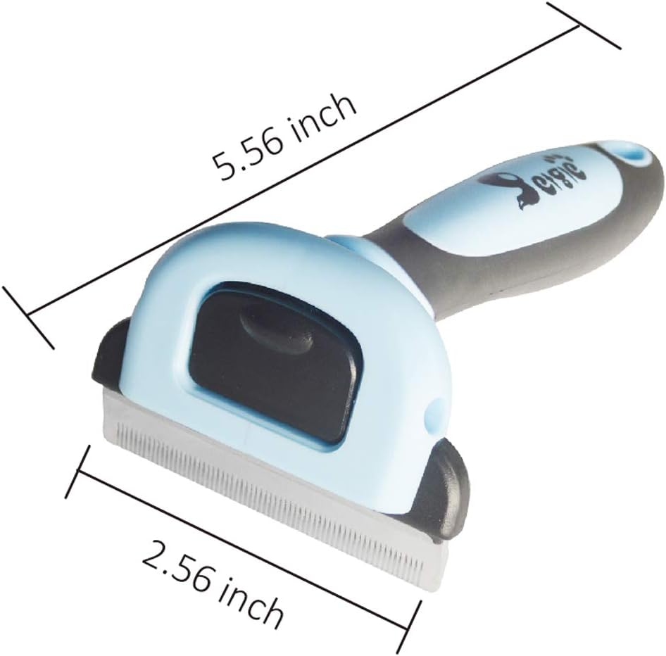 Petgle cat brush being used on a cat for undercoat removal